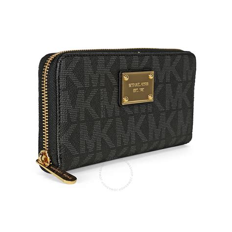 michael kors blush wallet strap|Michael Kors black zipper wallet.